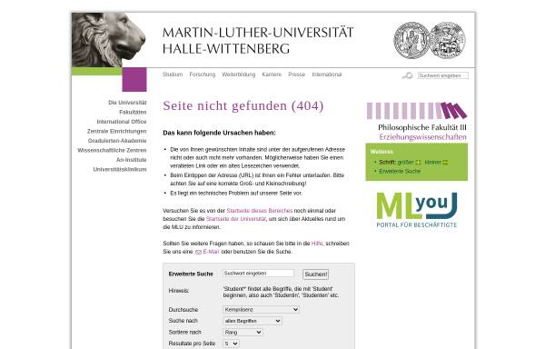 Arbeitsbereich Lehramt Hauswirtschaft der Martin-Luther-Universität Halle-Wittenberg