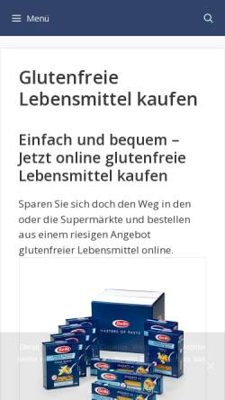 Vorschau der mobilen Webseite www.lebensmittel-glutenfrei.de, Glutenfrei