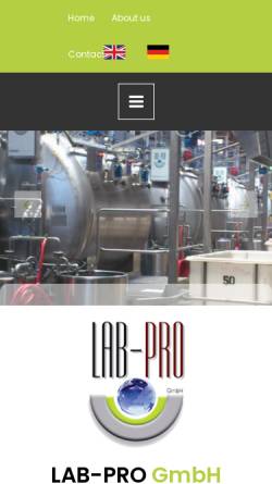 Vorschau der mobilen Webseite www.lab-pro.ch, LAB-PRO GmbH, Switzerland