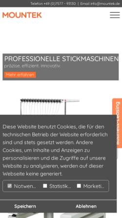 Vorschau der mobilen Webseite www.mountek.de, Mountek GmbH