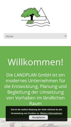 Vorschau der mobilen Webseite landplan.de, Landplan GmbH
