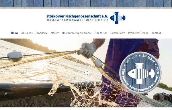 Vorschau von www.fischgenossenschaft-storkow.de, Storkower Fischgenossenschaft eG