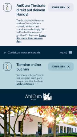 Vorschau der mobilen Webseite tierklinik-ahlen.de, Tierärztliche Klinik Ahlen