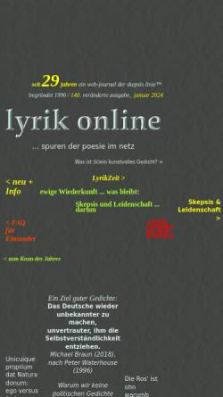 Vorschau der mobilen Webseite www.lyrik.ch, Lyrik Online