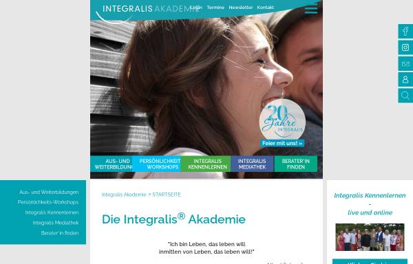 Vorschau von www.integralis-akademie.de, Integralis Seminare und Beratung GmbH