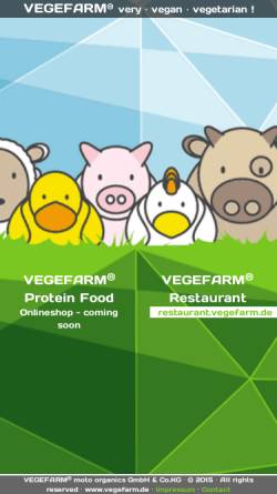 Vorschau der mobilen Webseite www.vegefarm.de, Moto Organics GmbH & Co. KG