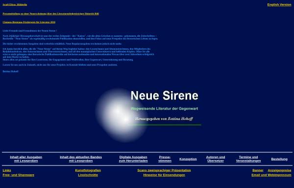 Vorschau von www.neuesirene.de, Neue Sirene
