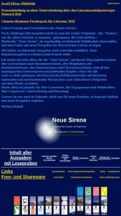 Vorschau der mobilen Webseite www.neuesirene.de, Neue Sirene