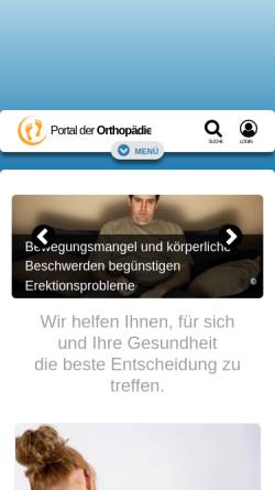 Vorschau der mobilen Webseite www.portal-der-orthopaedie.de, Portal der Orthopädie