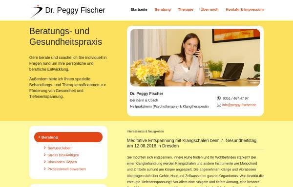 Vorschau von www.peggy-fischer.de, Beratungs- und Gesundheitspraxis Dr. Peggy Fischer