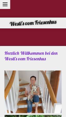 Vorschau der mobilen Webseite www.westis-vom-friesenhus.de, Vom Friesenhus