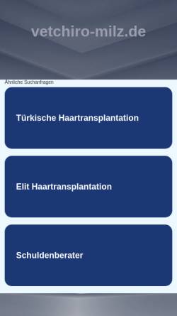 Vorschau der mobilen Webseite vetchiro-milz.de, Dr. Stephanie Milz