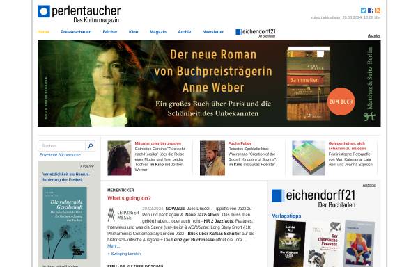 Vorschau von www.perlentaucher.de, Perlentaucher