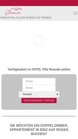 Vorschau der mobilen Webseite www.glasner.de, Glasner Hotel & Gastronomie GmbH