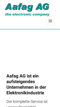 Vorschau der mobilen Webseite www.aafag.ch, Aafag AG
