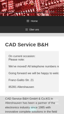 Vorschau der mobilen Webseite cadserv.de, Cad Service Baumgartner & Helfer GmbH