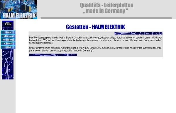 Vorschau von www.halm-elektrik.de, Halm Elektrik GmbH
