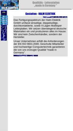 Vorschau der mobilen Webseite www.halm-elektrik.de, Halm Elektrik GmbH