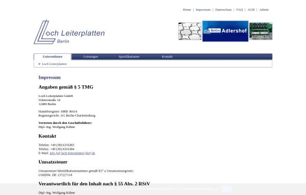 Vorschau von loch-leiterplatten.de, Loch Leiterplatten GmbH