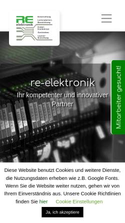 Vorschau der mobilen Webseite www.re-elektronik.org, Re-Elektronik GmbH & Co. KG