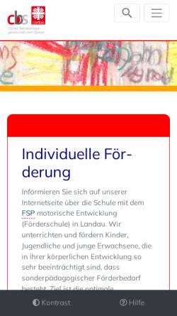 Vorschau der mobilen Webseite xn--frderschule-landau-d3b.de, SFM Landau