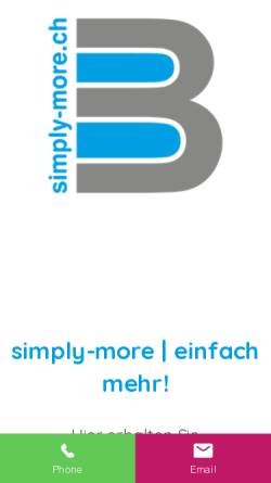 Vorschau der mobilen Webseite www.simplymore.ch, Simply-More