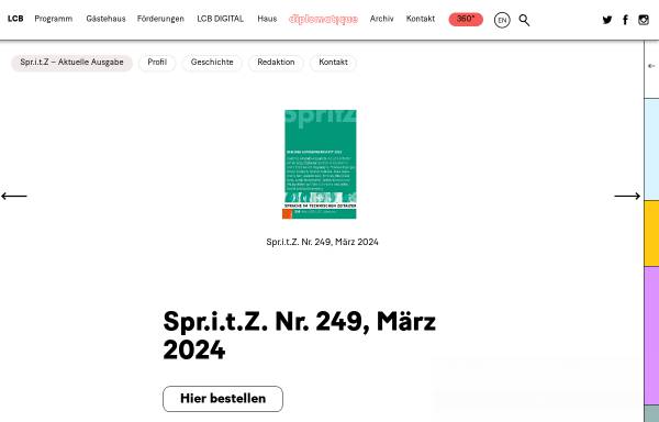 Vorschau von www.spritz.de, Sprache im technischen Zeitalter