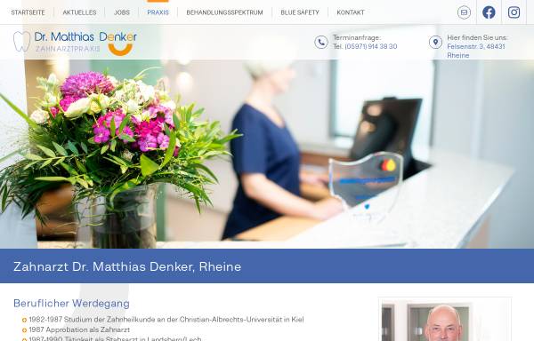 Vorschau von www.zahnarzt-denker-rheine.de, Dr. Matthias Denker