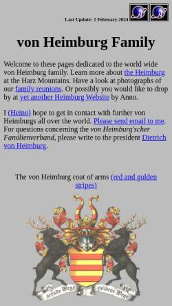 Vorschau der mobilen Webseite www.vonHeimburg.org, von Heimburg