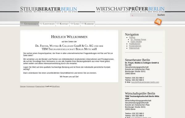 Vorschau von www.steuerberater-berlin.com, Dr. Freyer, Wuttke und Collegen GmbH & Co. KG