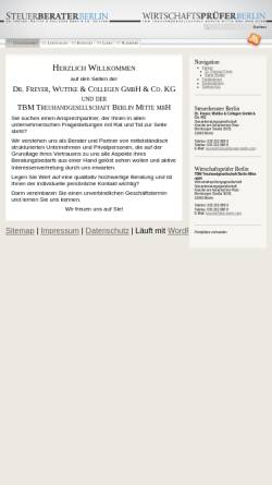 Vorschau der mobilen Webseite www.steuerberater-berlin.com, Dr. Freyer, Wuttke und Collegen GmbH & Co. KG
