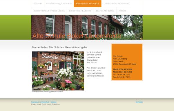 Vorschau von www.alte-schule-bokel.de, Blumenladen Alte Schule Bokel