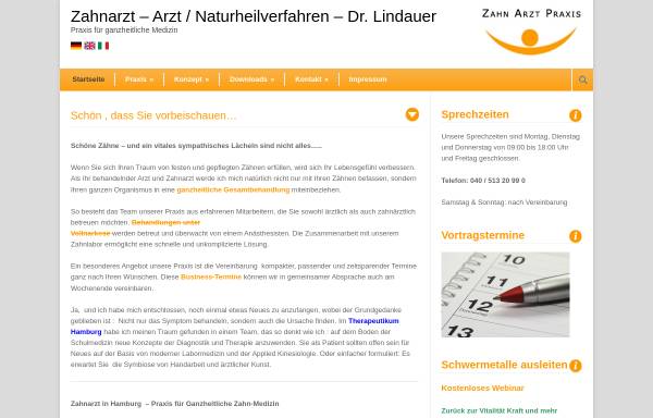 Vorschau von www.dr-lindauer.de, Lindauer, Dr. Hans, Arzt und Zahnarzt