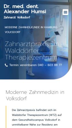 Vorschau der mobilen Webseite www.humsi.de, Humsi, Dr. Alexander