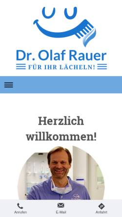 Vorschau der mobilen Webseite www.zahnarzt-dr-rauer.de, Rauer, Dr. Olaf