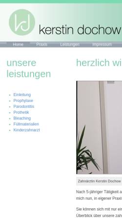 Vorschau der mobilen Webseite praxis-dochow.de, Dochow, Kerstin