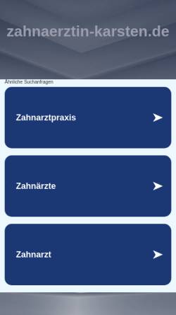 Vorschau der mobilen Webseite www.zahnaerztin-karsten.de, Karsten, Rosemarie