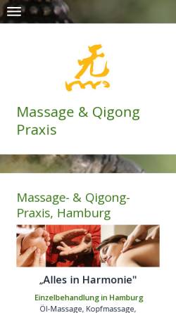 Vorschau der mobilen Webseite www.divyam.de, Körperarbeit Massagen