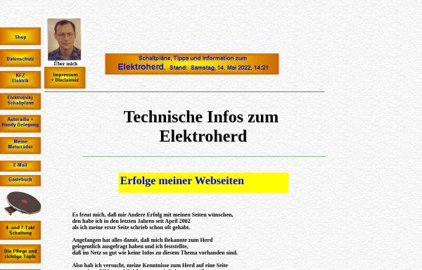 Vorschau von www.herd.josefscholz.de, Elektroherd Index, Schaltpäne und Tipps - Josef Scholz