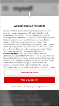Vorschau der mobilen Webseite www.myself.de, Myself
