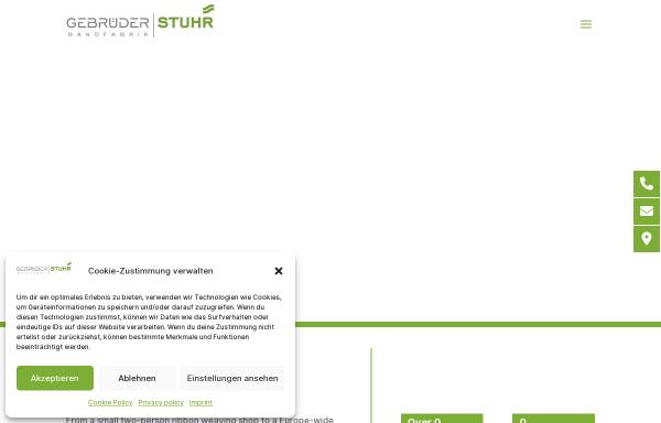 Vorschau von www.stuhrband.de, Gebr. Stuhr GmbH