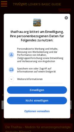 Vorschau der mobilen Webseite www.thaifrau.org, E​llenberger, Uwe - Thaifrau