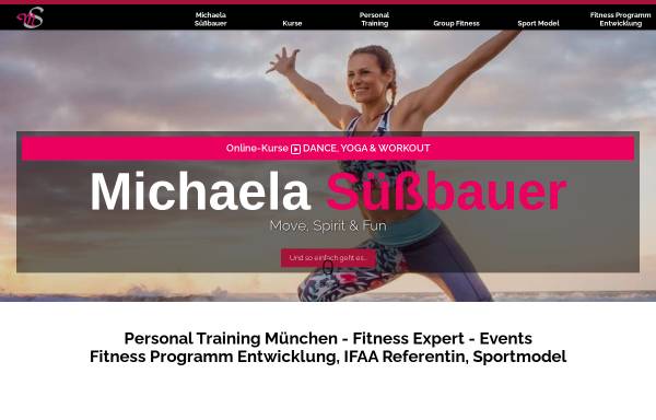 Vorschau von www.michaela-suessbauer.de, Michaela Süßbauer - Personal Training und Sport Model