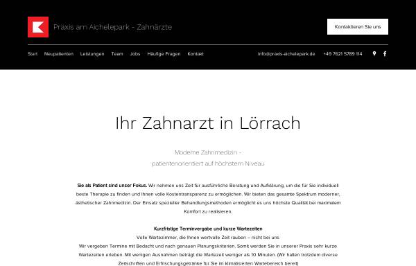 Vorschau von www.praxis-aichelepark.de, Zahnärztliche Praxis am Aichelepark