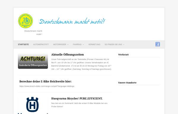 Vorschau von www.zweirad-deutschmann.de, Fahrradvermietung und Zweiradhandel Deutschmann