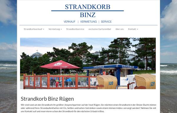 Vorschau von www.strandkorb-binz.de, Strandkorb Binz; Inh.: Martin Kruggel