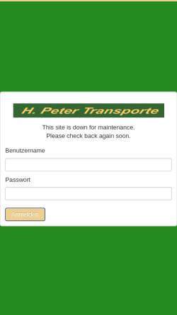 Vorschau der mobilen Webseite www.peter-transporte.ch, Peter, H.