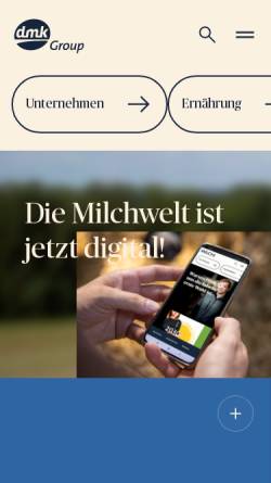 Vorschau der mobilen Webseite dmk.de, DMK Deutsches Milchkontor GmbH