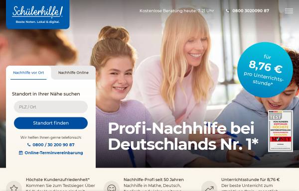 Vorschau von www.schuelerhilfe.de, ZGS Schülerhilfe GmbH