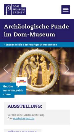 Vorschau der mobilen Webseite www.dommuseum-bremen.de, Dom-Museum
